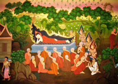 Buddhas død under to Sala trær